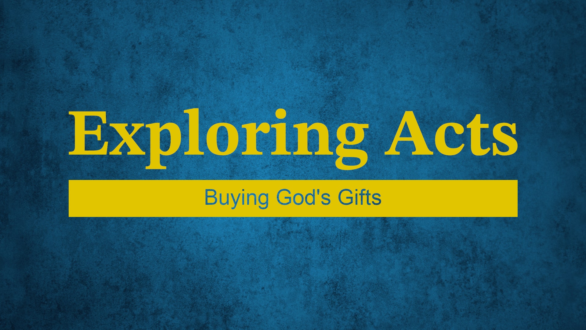 Buying God's Gifts